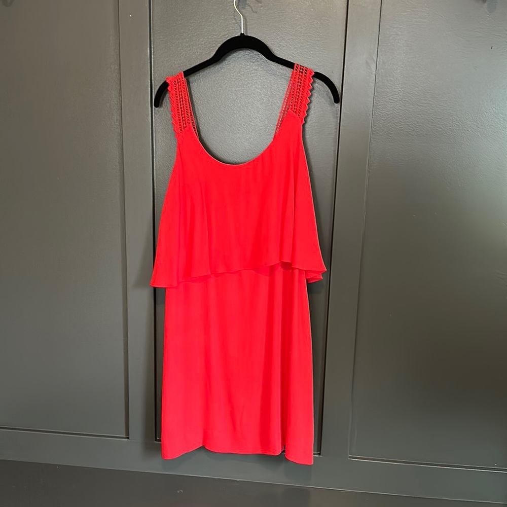 💃🏻 MAEVE by ANTHROPOLOGIE TISANA RED CROCHET DRESS ❤️